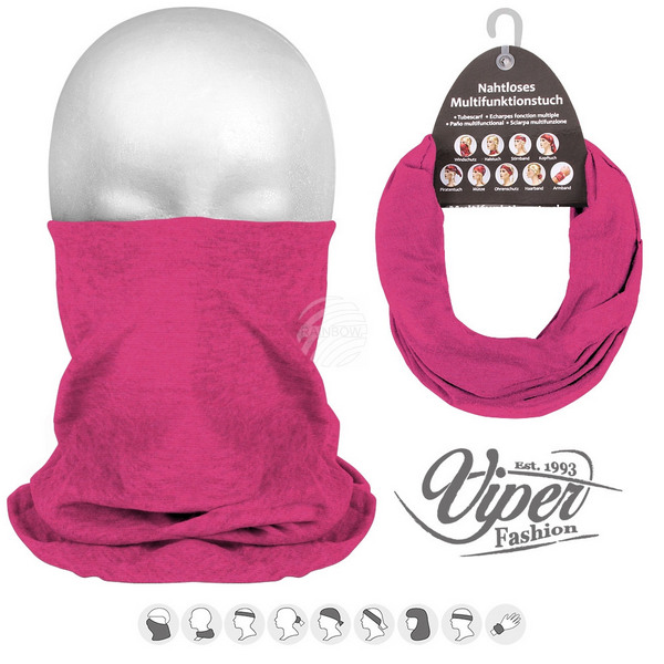 Viper Fashion 9in1 Mikrokuitukangas Putkihuivi, pinkki